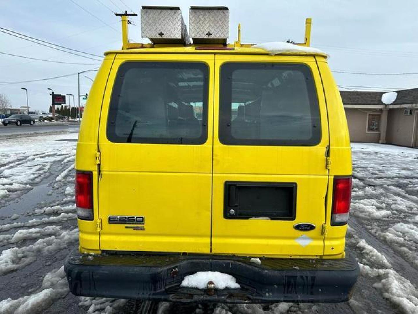 2013 Yellow /No Color Ford E250 Cargo Extended Van 3D (1FTNS2EL2DD) with an V8, Flex Fuel, 5.4 Liter engine, Automatic, 4-Spd w/Overdrive transmission, located at 607 W Columbia Drive, Kennewick, WA, 99336, (509) 987-1069, 46.216743, -119.126404 - Photo#4