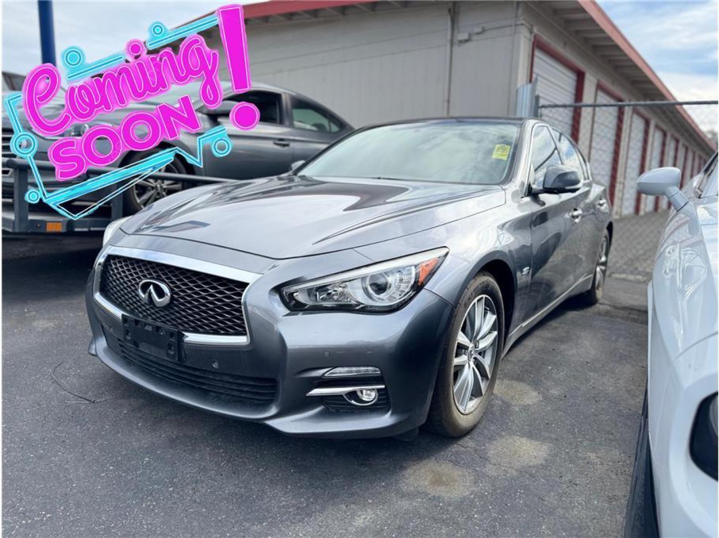 2016 Gray /No Color Infiniti Q50 3.0t Premium Sedan 4D (JN1EV7AR4GM) with an V6, Twin Turbo, 3.0 Liter engine, Auto, 7-Spd w/Sport Mode transmission, located at 607 W Columbia Drive, Kennewick, WA, 99336, (509) 987-1069, 46.216743, -119.126404 - Photo#0