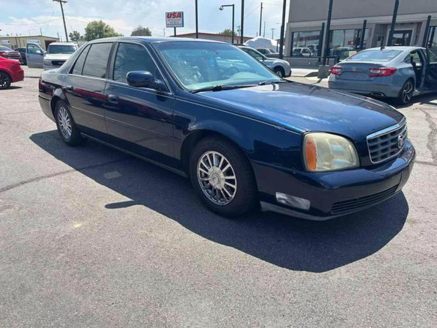 2003 Navy Blue /Off White Cadillac DeVille DHS Sedan 4D (1G6KE54Y83U) , Automatic transmission, located at 607 W Columbia Drive, Kennewick, WA, 99336, (509) 987-1069, 46.216743, -119.126404 - Photo#6